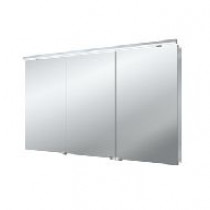 Emco Asis Flat spiegelkast m. 3 deuren m. LED verlichting 120x72.8x11.3cm aluminium - 979705066