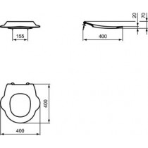 Ideal Standard Contour 21 closetzitting zonder deksel v. kinderclosetpot 3-7 jaar - S454201